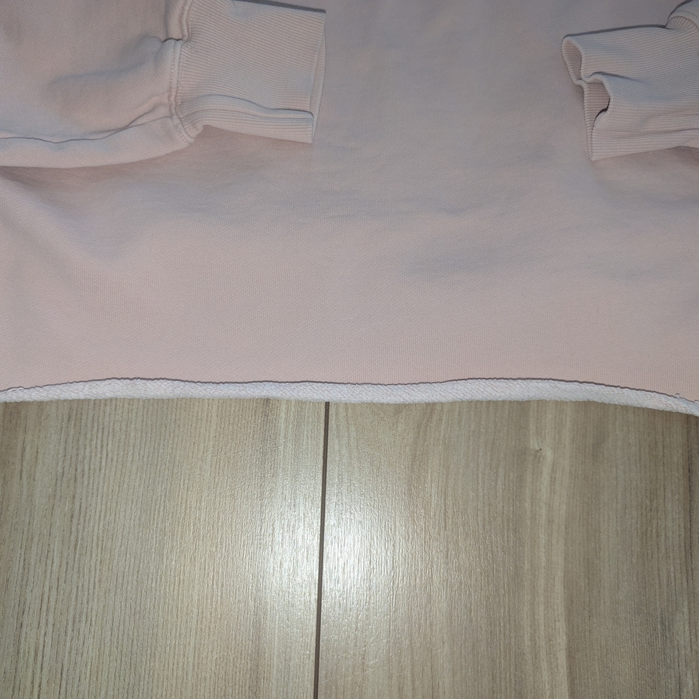 TNA By Aritzia Women's Pink Cropped Sweatshirt With Raw Hem... - Picture 5 of 5